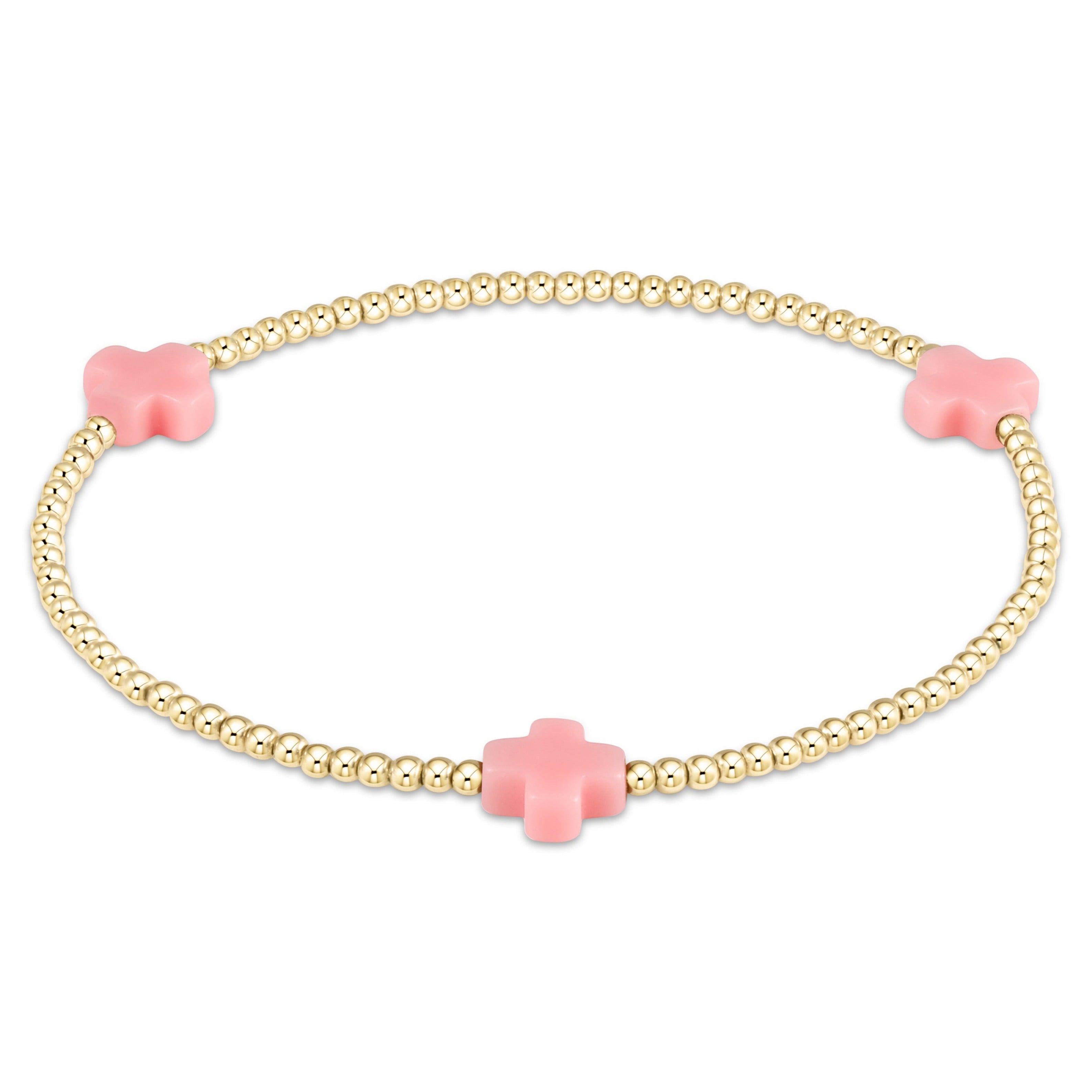 Signature Cross 2mm Gold Bracelet