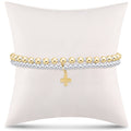 grateful for you gift stack - mixed metal signature cross charm