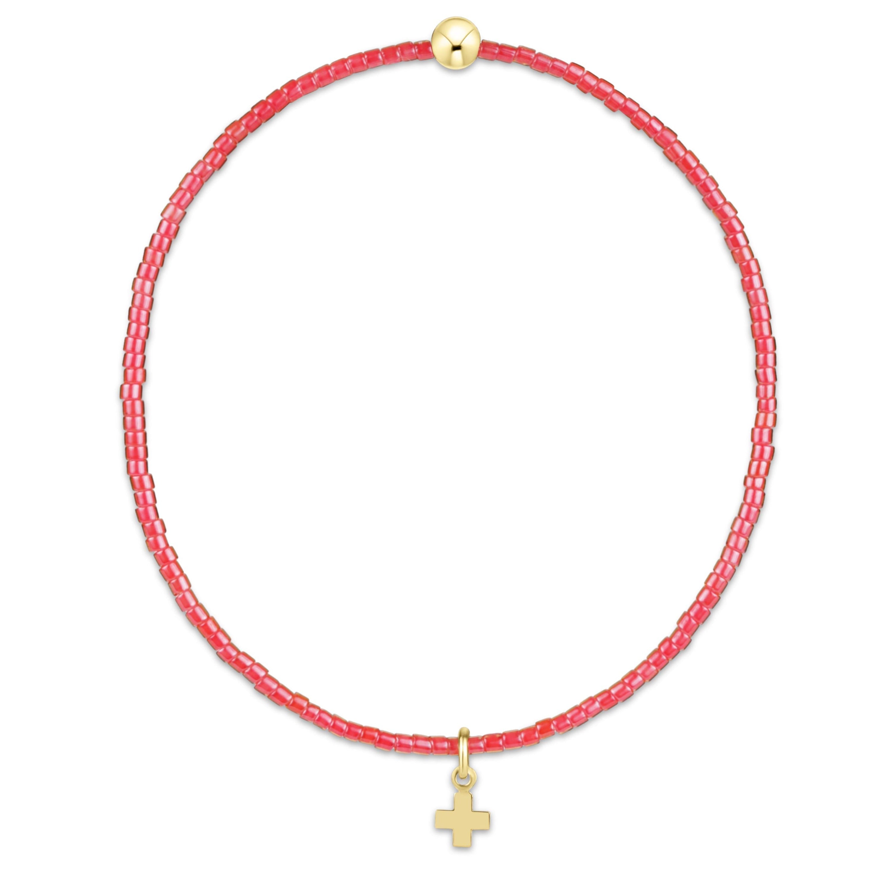 Hope Classic Sherbert Bracelet - Signature Cross Small Gold Charm