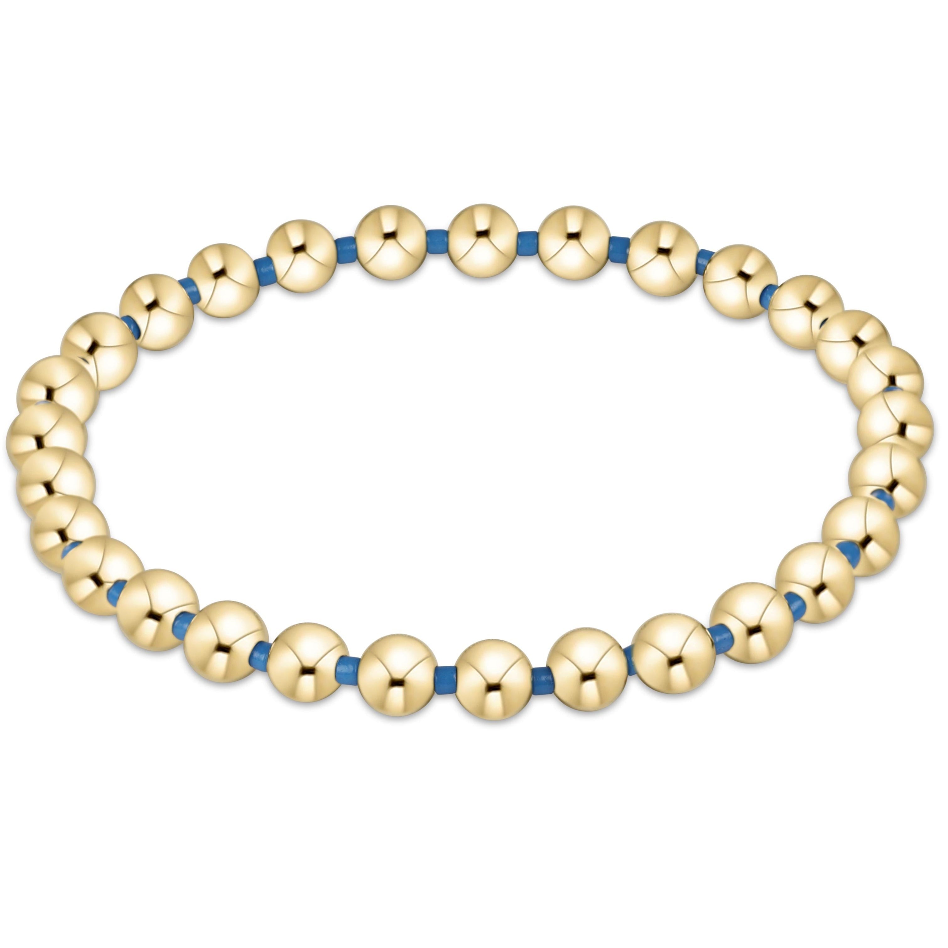Gameday Hope Grateful 5mm Bead Bracelet - Cobalt